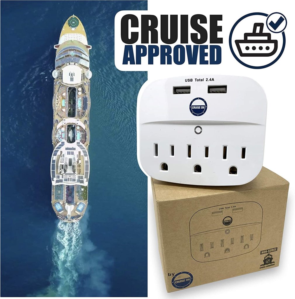 A captivating image of a cruise ship, highlighting the luxurious amenities and the convenience of a power outlet for guests. by Chasing the Sun Vacations
