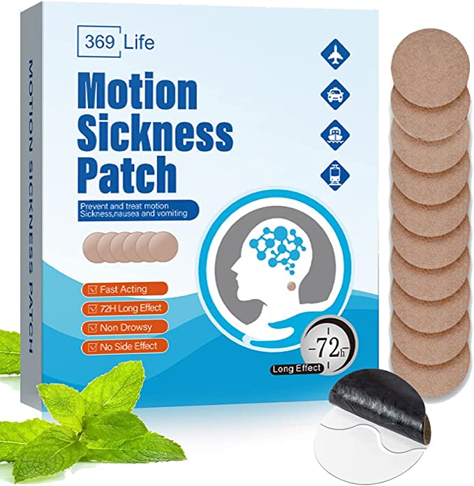 Motion sickness patch with mint leaves available for purchase at a travel agency. by Chasing the Sun Vacations